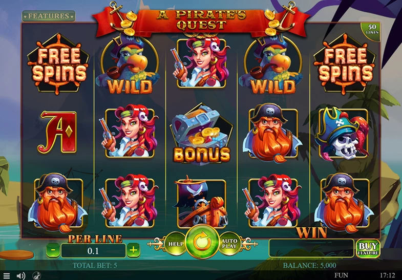 A pirates quest slot demo game