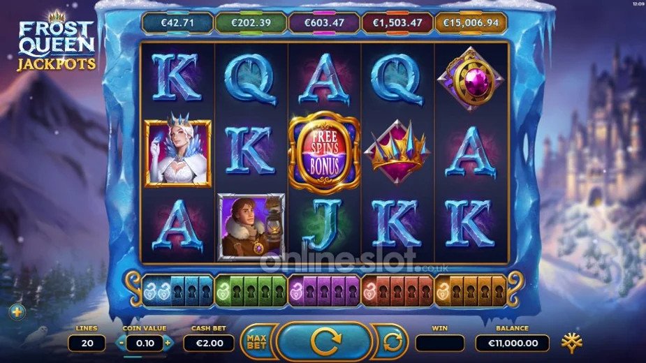 Frost queen jackpots slot base game