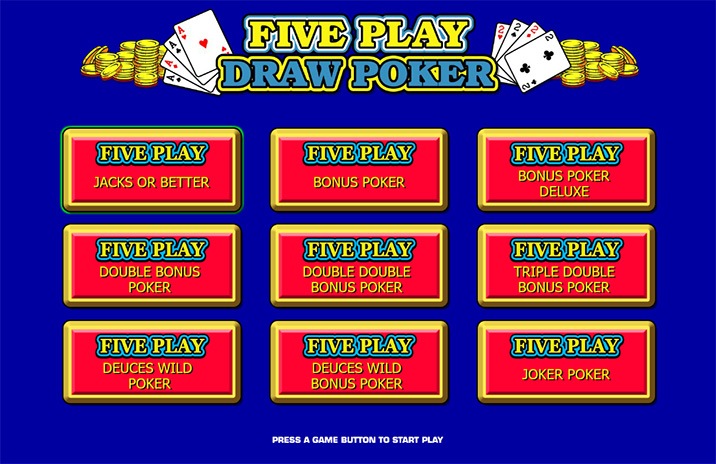 Igt 5 hand video poker