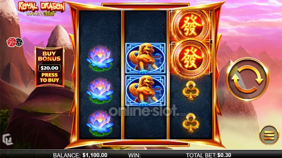 Royal dragon infinity reels slot base game