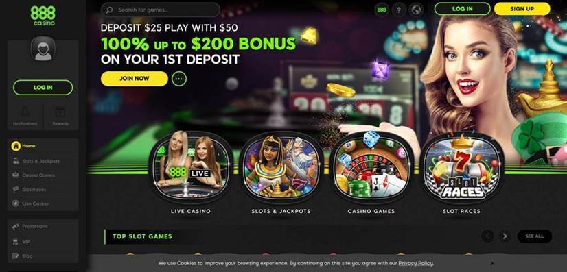 New 888 Casino website
